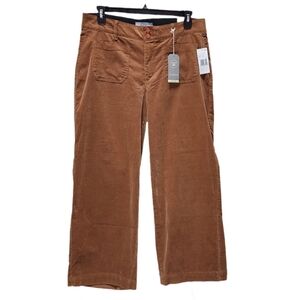 Wit & Wisdom Corduroy Pants High Rise Wide Leg Side Panels Emma Ab Solution